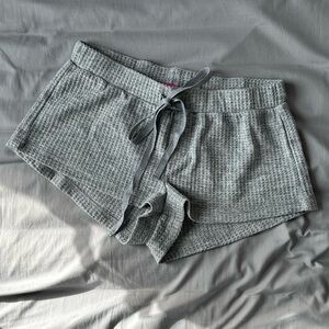 Edikted Gray Waffle micro mini Shorts